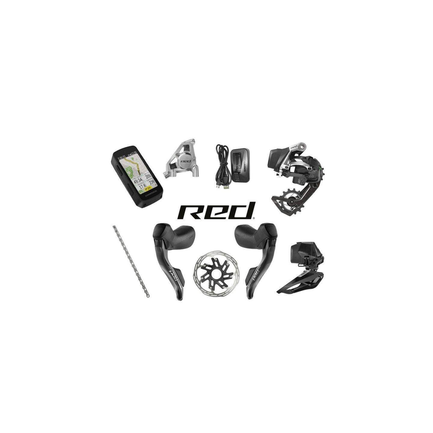 KIT GRUPO SRAM RED AXS 2X12 + HAMMERHEAD KAROO 3