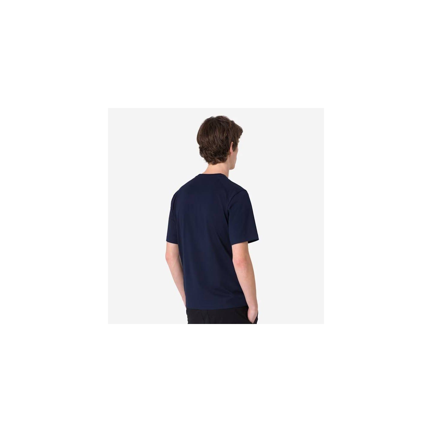 RAPHA MEN'S COTTON T-SHIRT LARGE LOGO NAVY