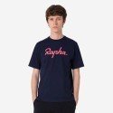 RAPHA MEN'S COTTON T-SHIRT LARGE LOGO NAVY