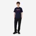 RAPHA MEN'S COTTON T-SHIRT LARGE LOGO NAVY