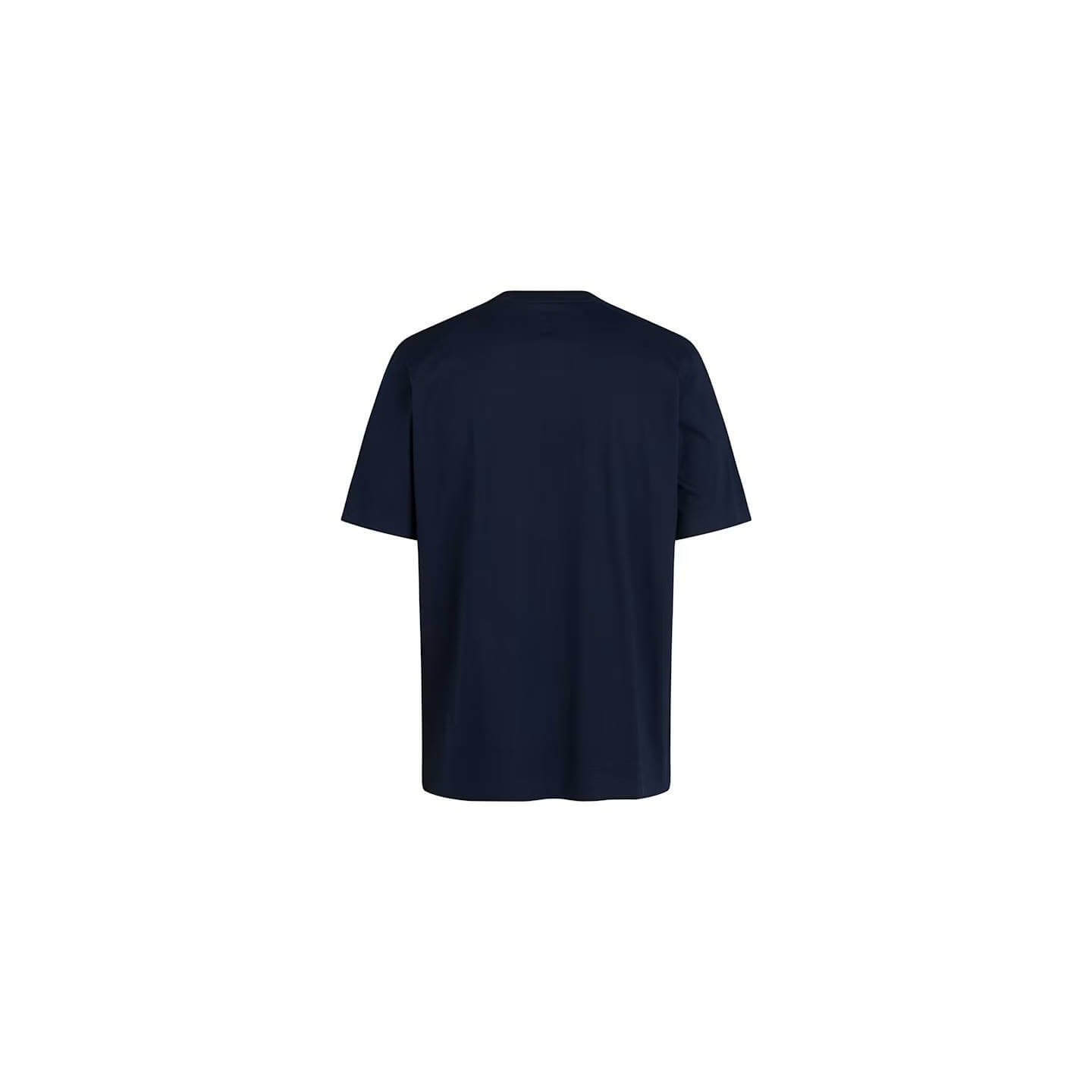 RAPHA MEN'S COTTON T-SHIRT LARGE LOGO NAVY