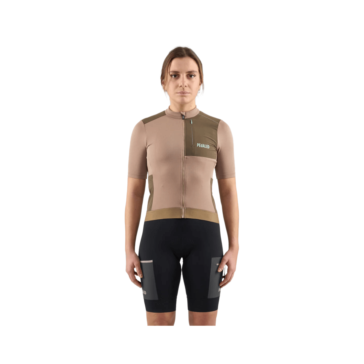 MAILLOT PEDALED ODYSSEY MERINO BROWN MUJER | Ravet Bike