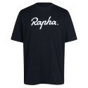 CAMISETA RAPHA LARGE LOGO BLACK WHITE | Ravet Bike
