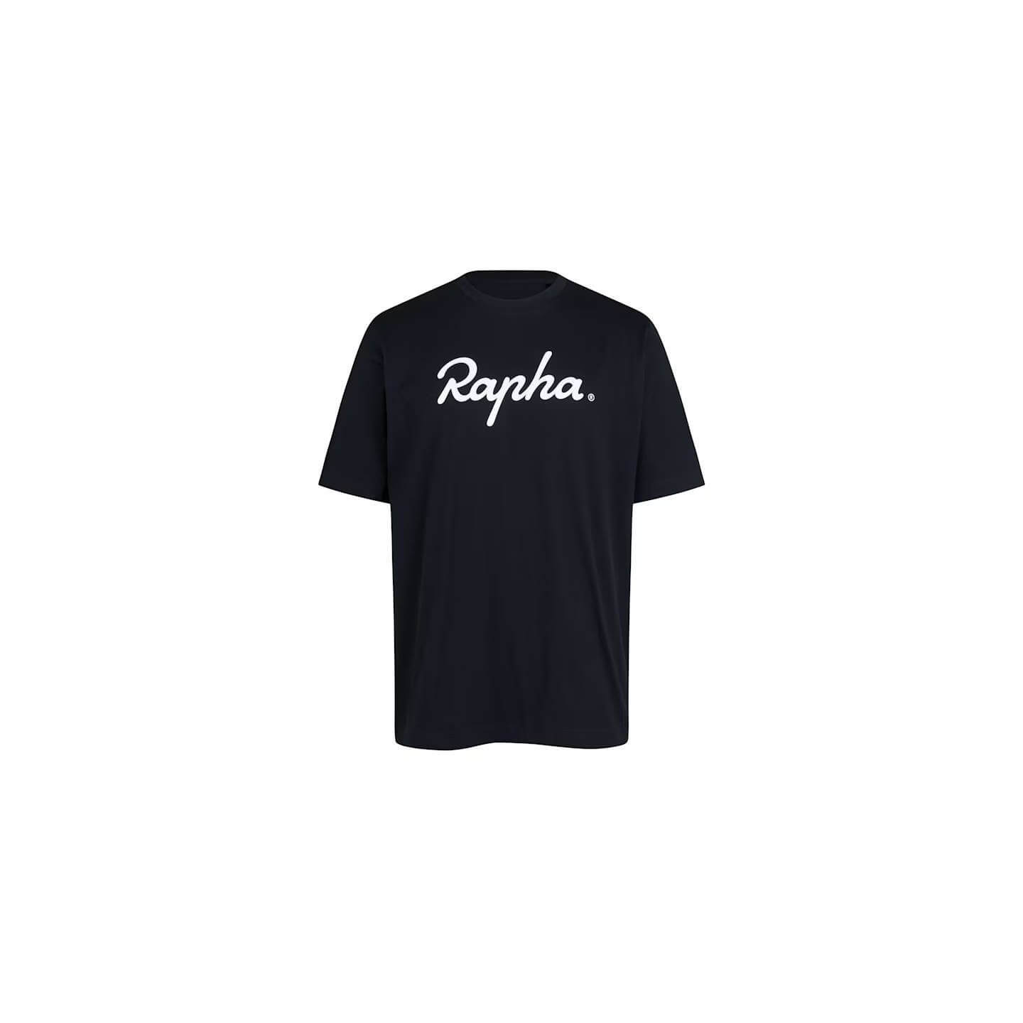 CAMISETA RAPHA LARGE LOGO BLACK WHITE | Ravet Bike