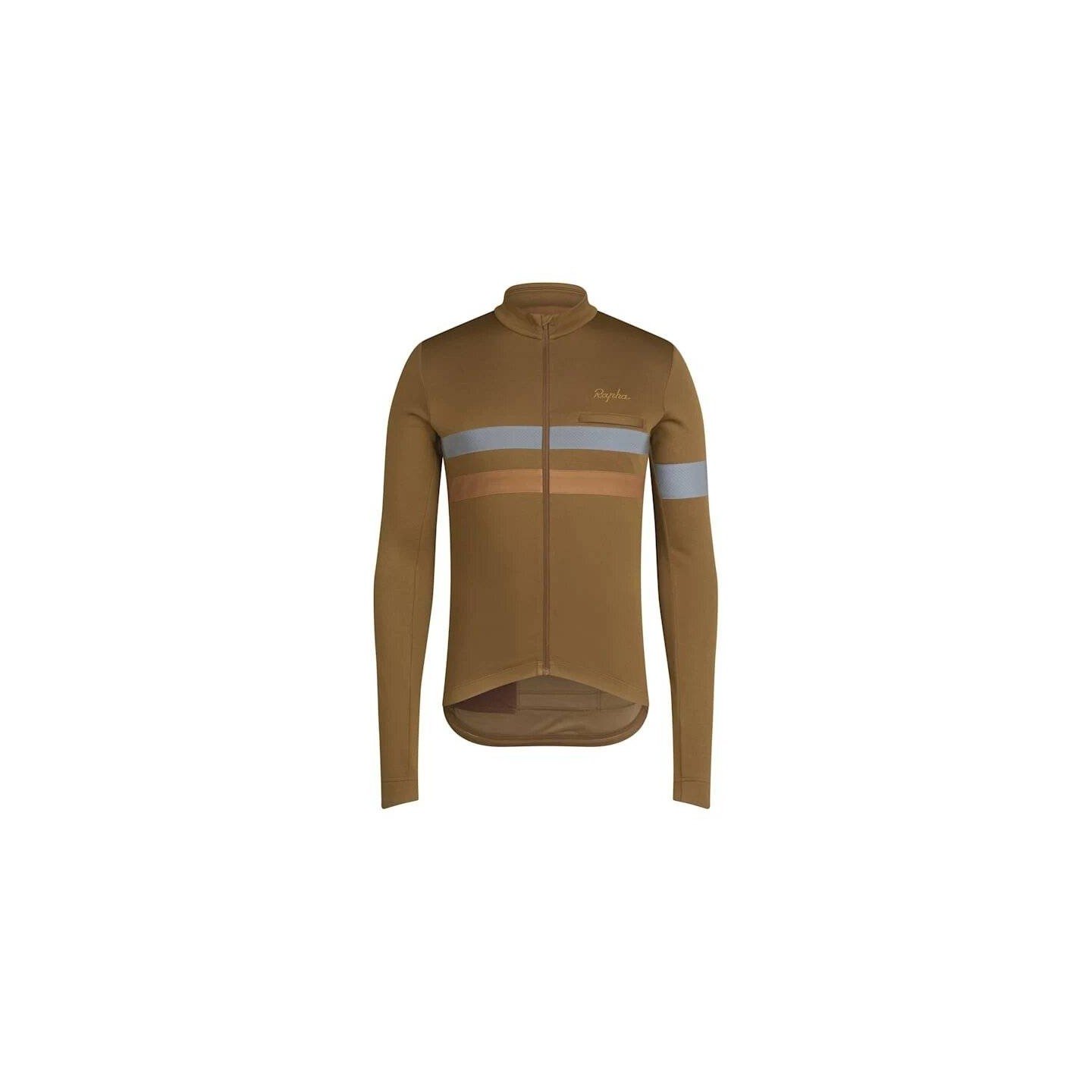 JERSEY RAPHA BREVET BROWN / FADED GOLD | Ravet Bike