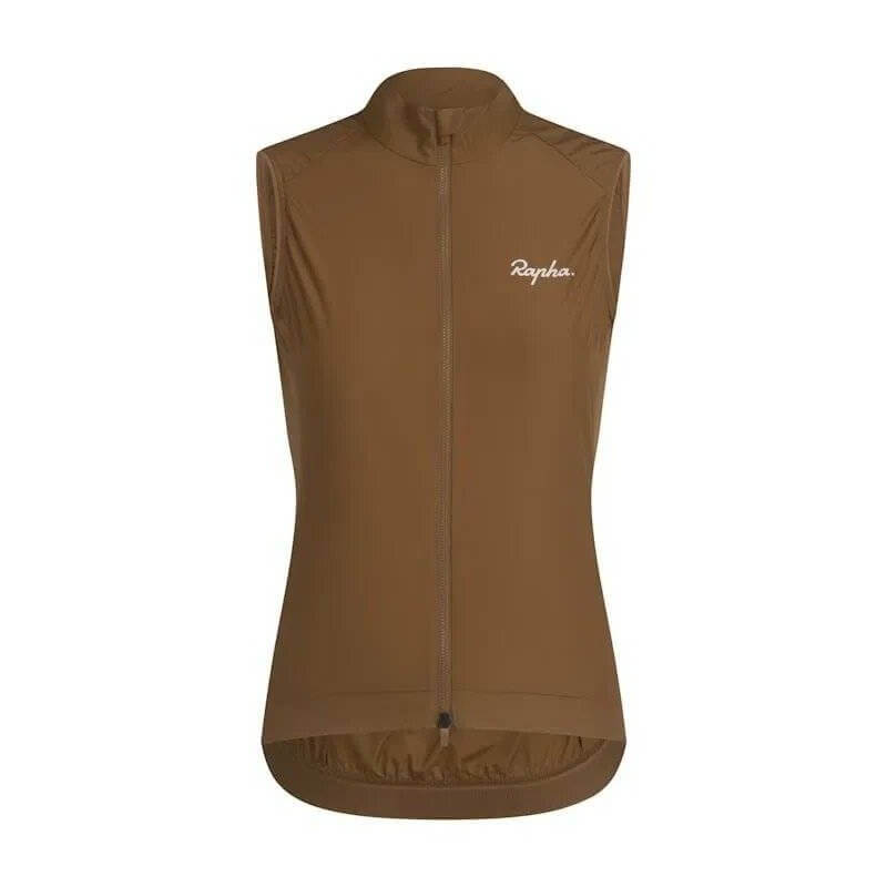 RAPHA CORE GILET BROWN / WHITE MUJER