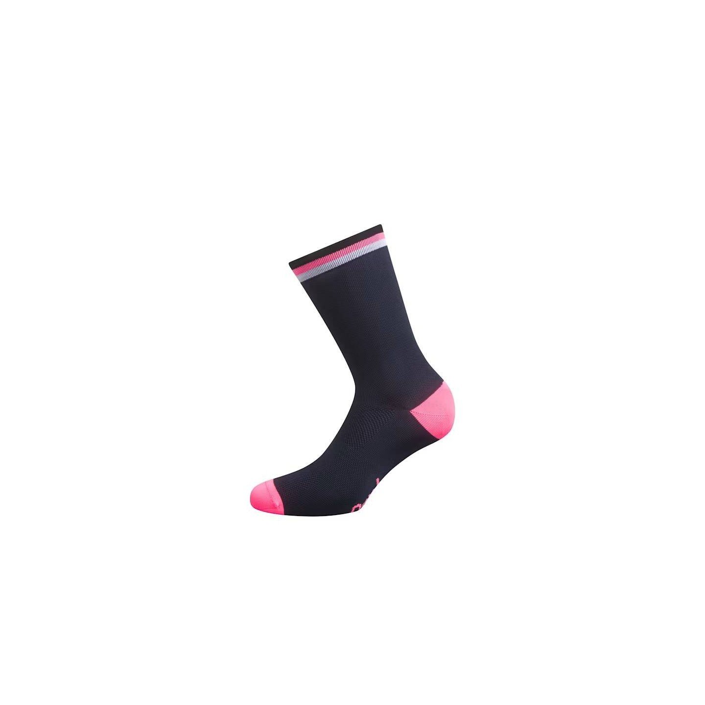 CALCETINES RAPHA LOGO BLANCO/NEGRO/ROSA | Ravet Bike