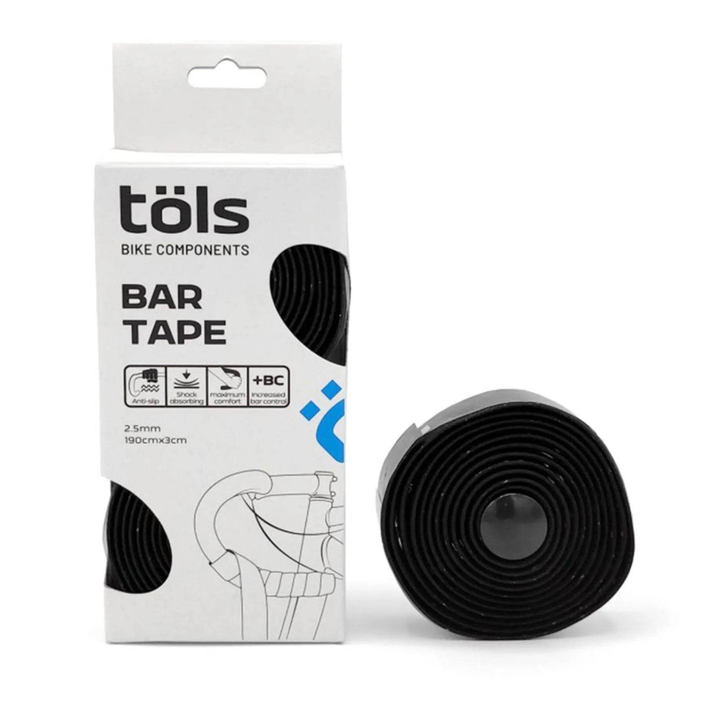 CINTA MANILLAR TÖLS NEGRA | Ravet Bike