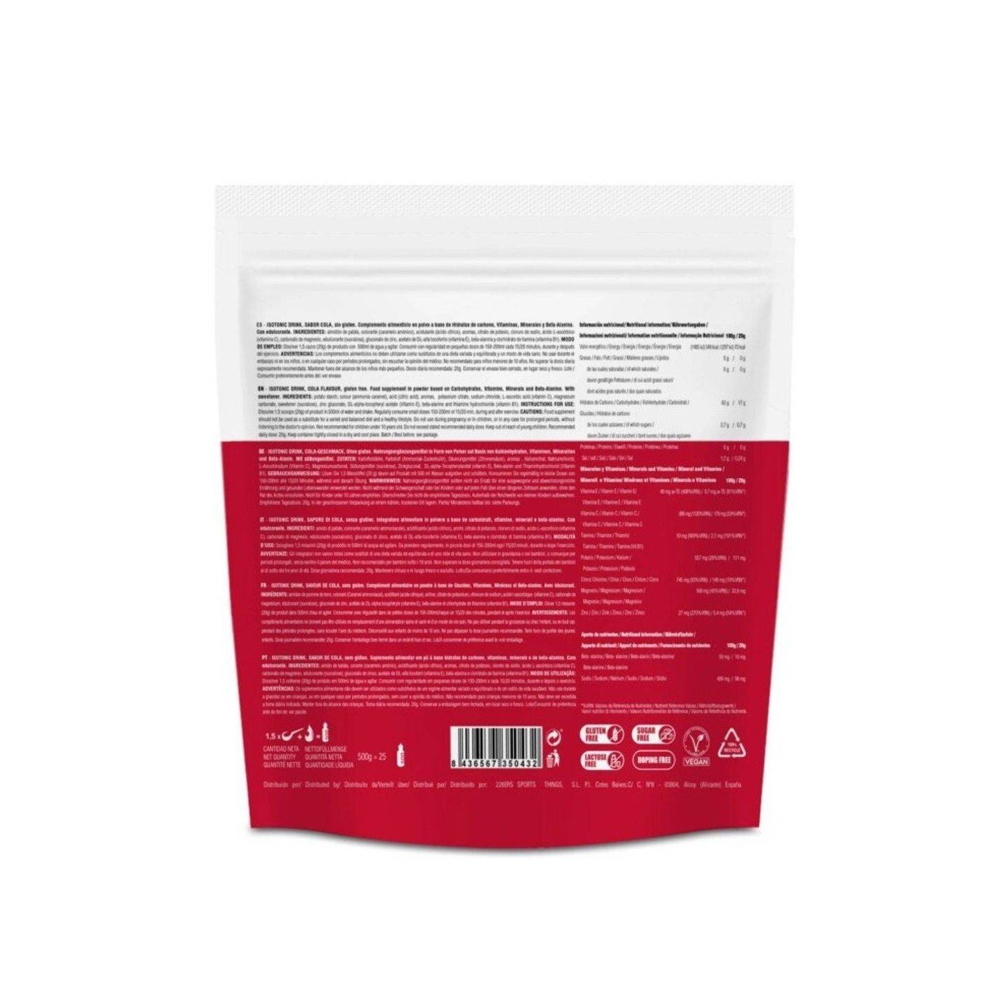 226ERS BOTE ISOTONICO COLA 500GR | Ravet Bike