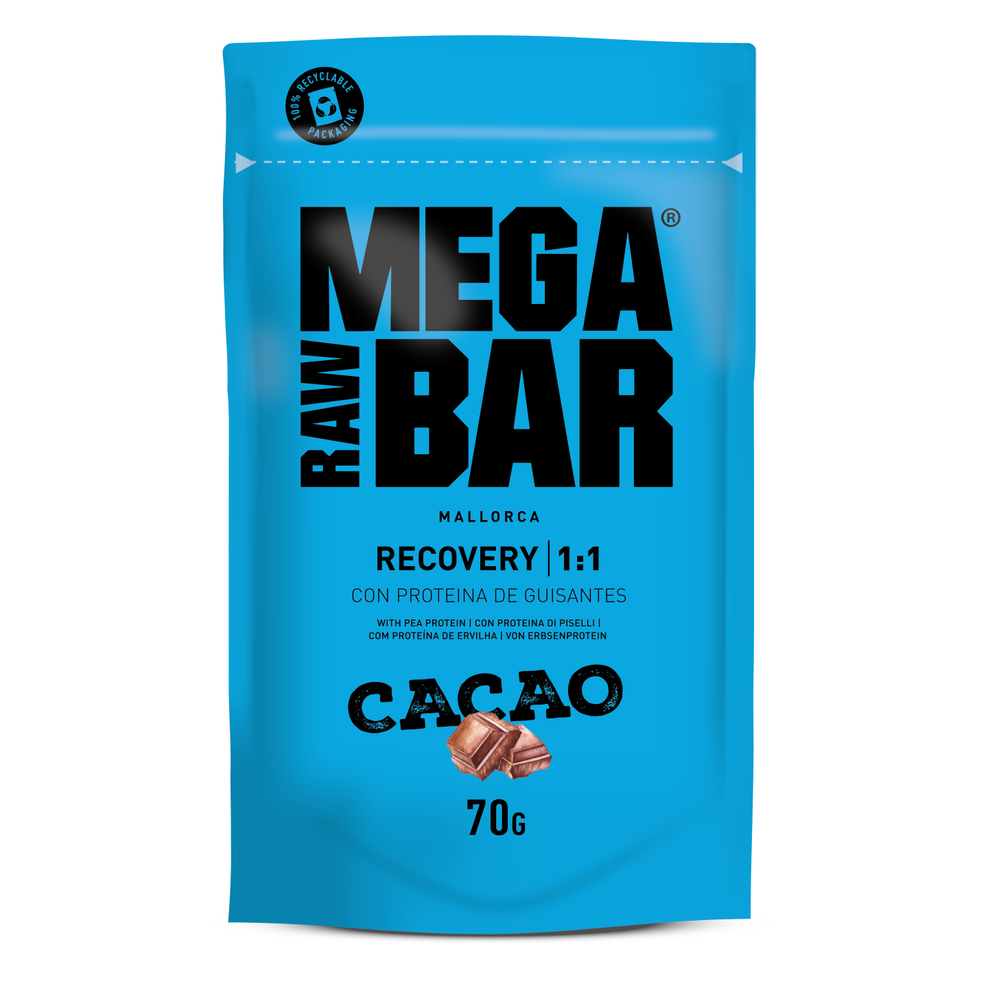 MEGARAWBAR Mega Recovery Cacao 70g | Ravet Bike