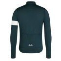 MEN'S RAPHA CORE THERMAL LONG SLEEVE JERSEY FOREST GREEN/WHITE | Ravet Bike
