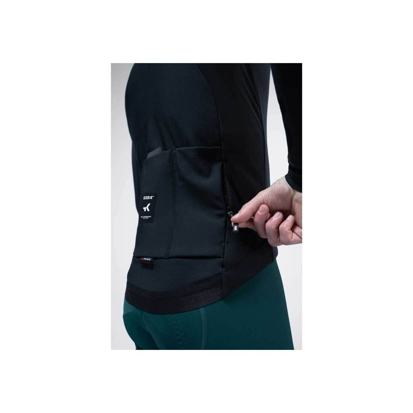 MAILLOT MANGA LARGA GOBIK HOMBRE SKIMO SOLID INK BLACK | Ravet Bike