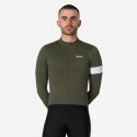 RAPHA MEN'S CORE THERMAL LONG SLEEVE JERSEY DARK GREEN | Ravet Bike