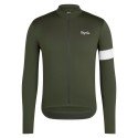 RAPHA MEN'S CORE THERMAL LONG SLEEVE JERSEY DARK GREEN | Ravet Bike
