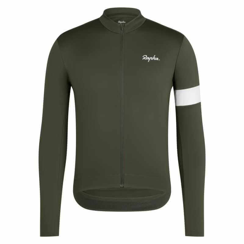 Rapha Core Thermal Maillot Hombre Manga Larga Verde
