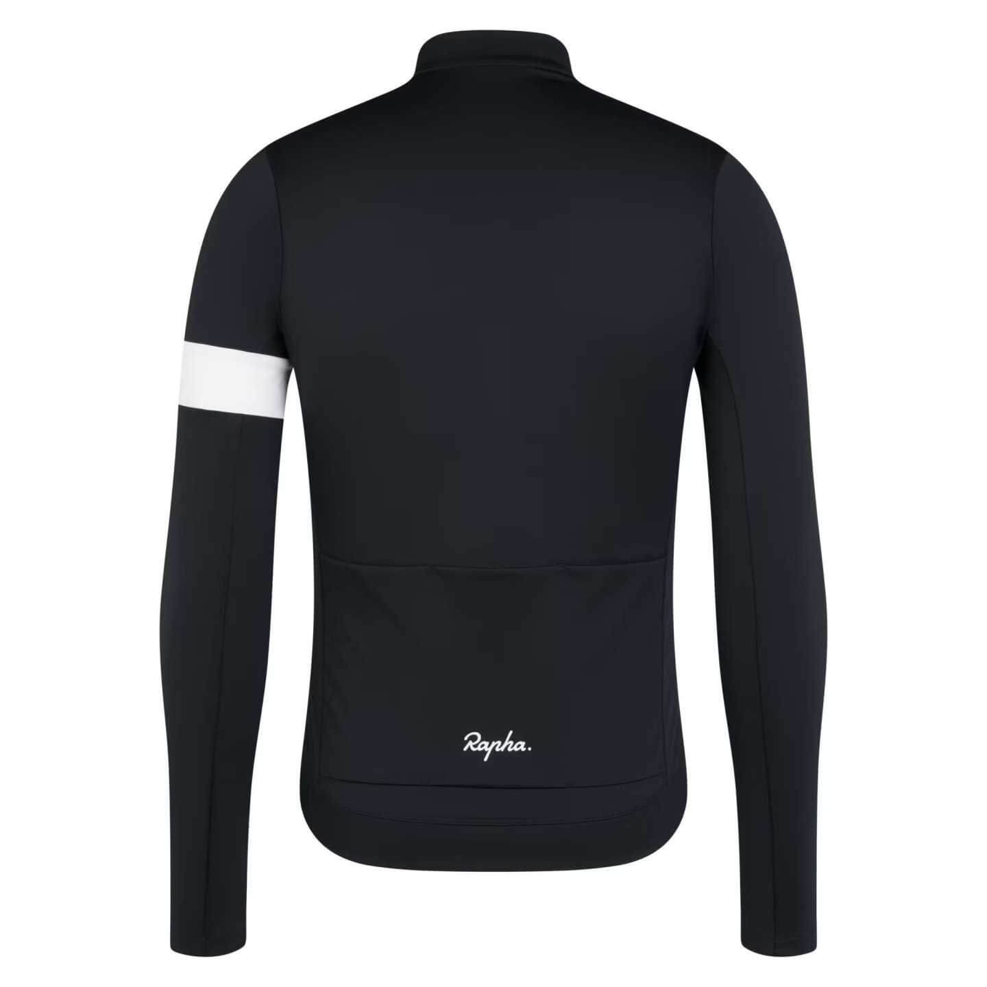 RAPHA MEN'S CORE THERMAL LONG SLEEVE JERSEY BLACK | Ravet Bike