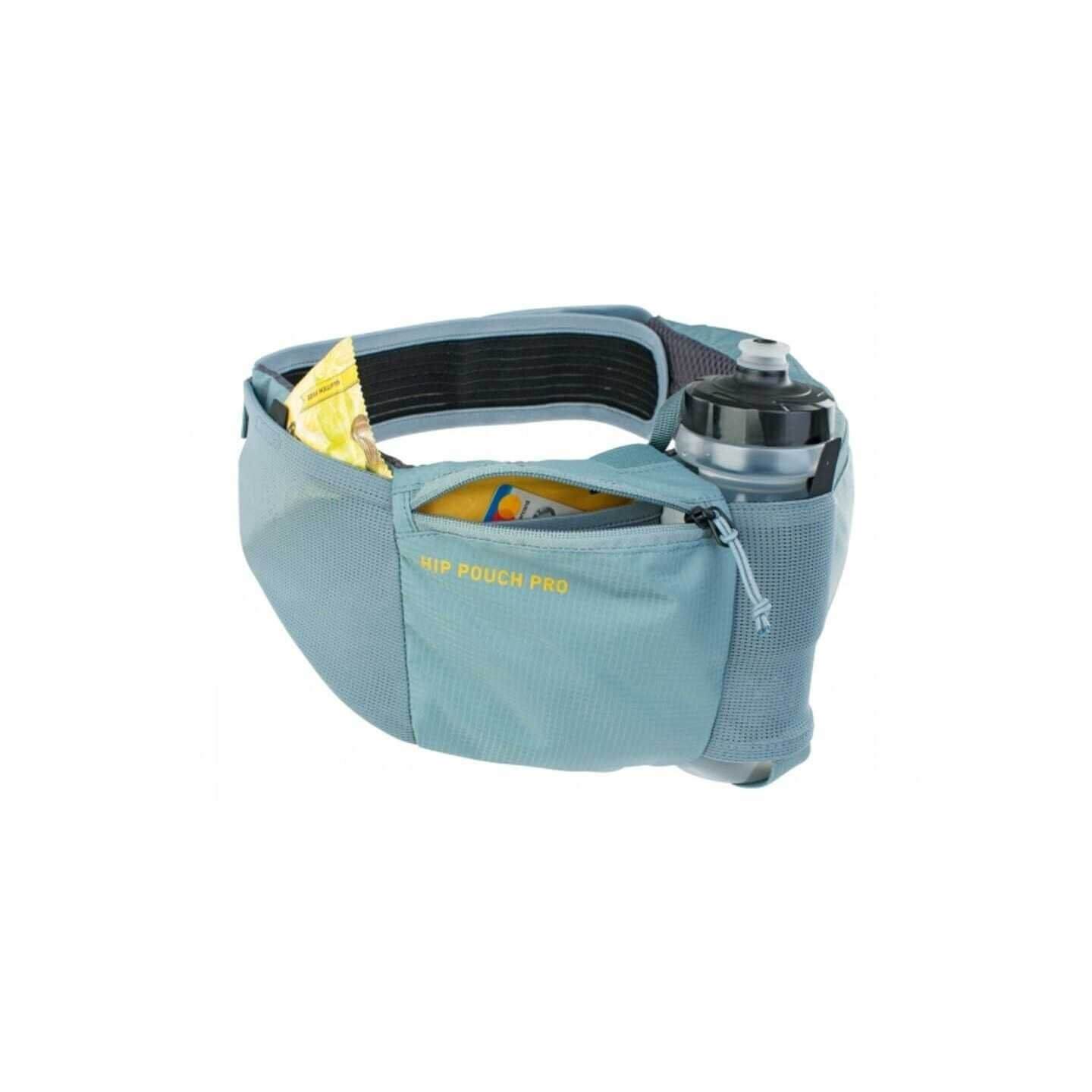 RIÑONERA EVOC HIP POUCH PRO + DRINK BOTTLE 0.55 ACERO | Ravet Bike