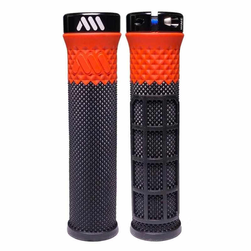 Puños AMS Zero Negro/Rojo MTB Antideslizantes