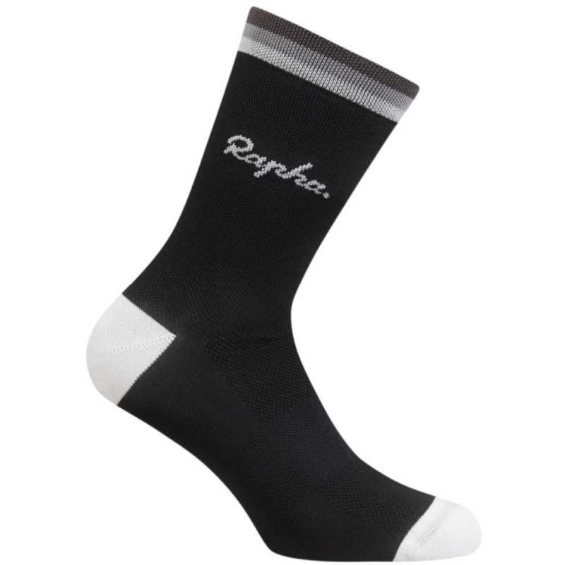 Calcetines Rapha Logo Black/Dark Grey de ciclismo