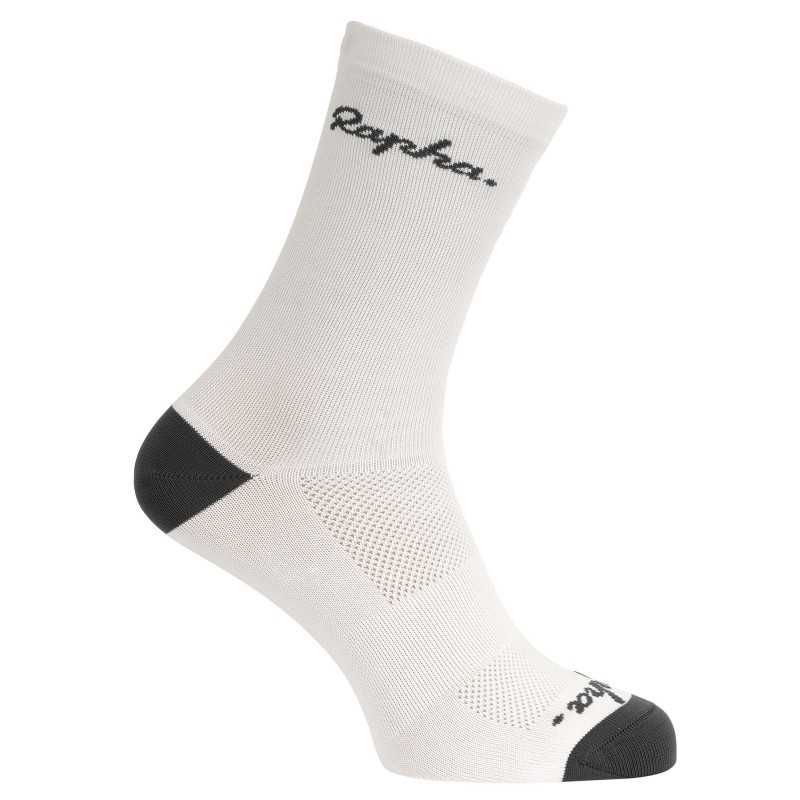 Calcetines Rapha Logo White/Grey para ciclismo